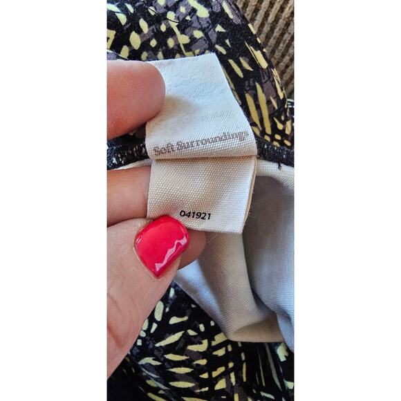 Soft Surroundings High Waisted‎ Yellow Black Geometric Leggings Women Sz M Multi - Picture 4 of 5